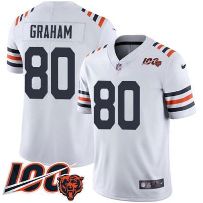 Nike Chicago Bears #80 Jimmy Graham White Alternate Men's Stitched NFL Vapor Untouchable Limited 100th Season Jersey